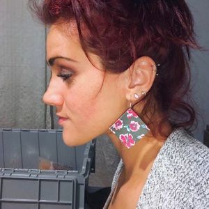 Fabric earrings handmade